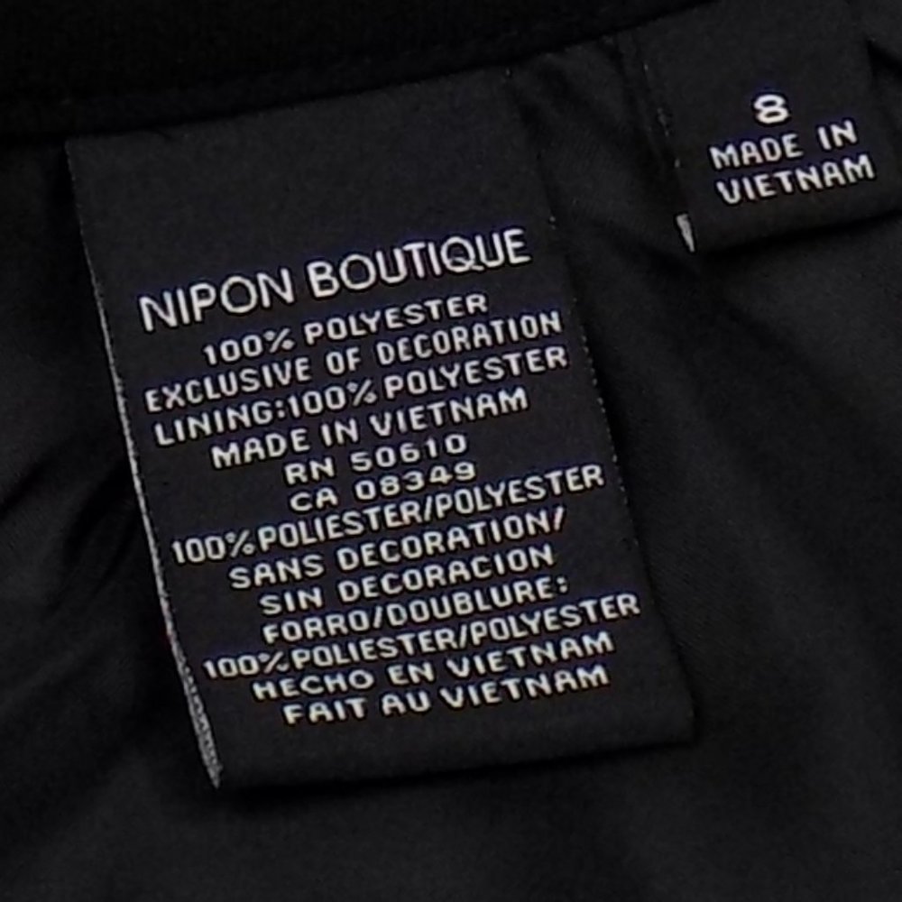 Nipon Boutique "Garden Oasis" 2-Piece Business Suit Black Size 8 NWT - Picture 15 of 16